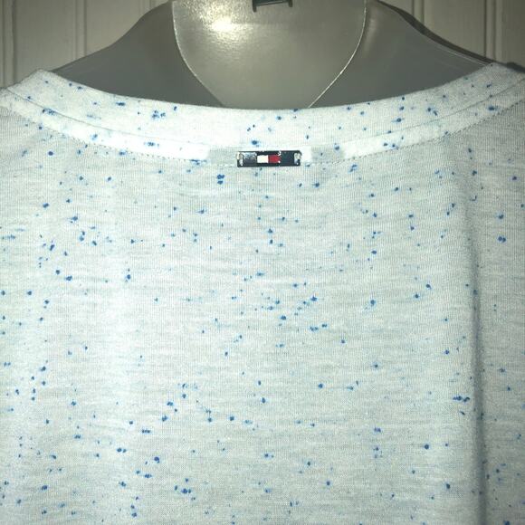 TOMMY HILFIGER Retail $78 Blue White Tie Waist Swim Dress Cover Up Size Large - Picture 7 of 7